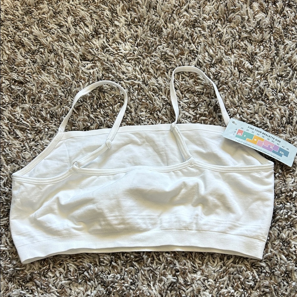 Jockey White Seamless Crop Bralette with Thin Straps - Picture 7 of 7